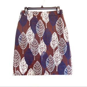 Boden leaf print skirt